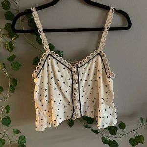 Free people heart print tank